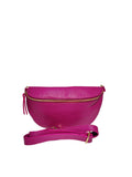 BM639 Plum Leather Belt Bag