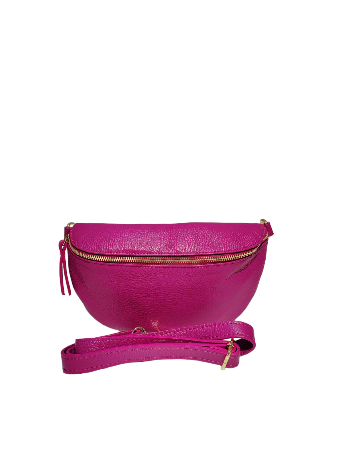 BM639 Plum Leather Belt Bag