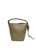 BM830 Khaki Leather Bucket Bag