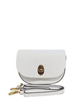 BM528 White Leather Crossbody Bag