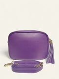 BM802 Purple Leather Camera Bag