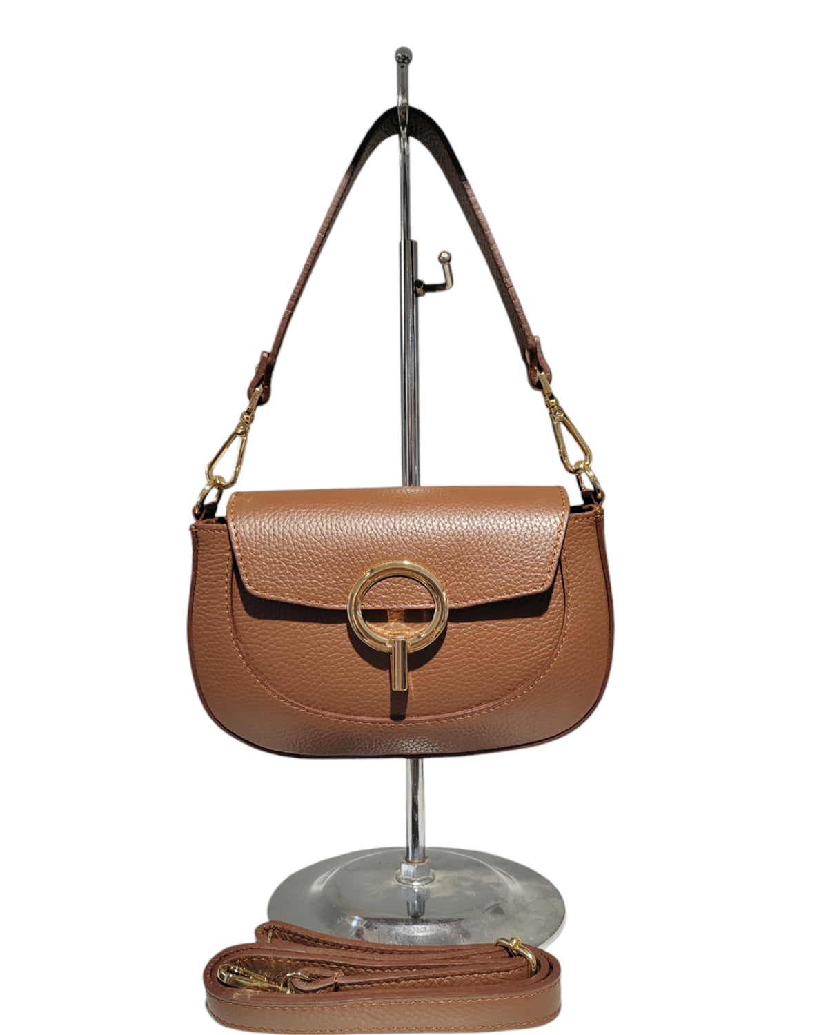BM611 Mocha Leather Shoulder Bag