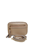 BM799 Taupe Leather Camera Bag