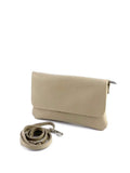 BM740 Beige Leather Clutch Bag