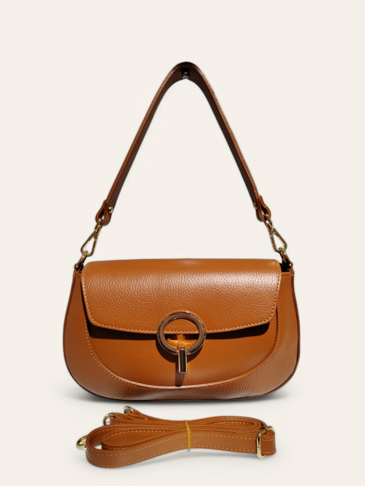 BM578 Brown Leather Shoulder Bag