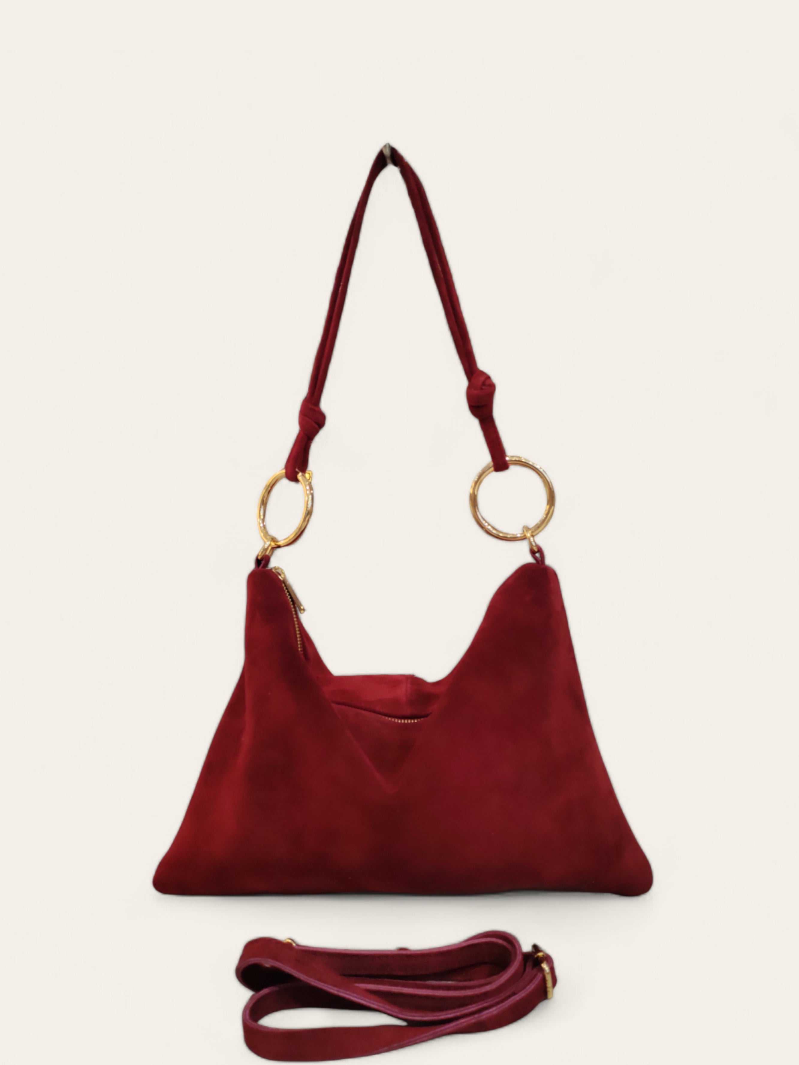 BMN047 Burgundy Leather Bag