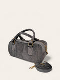 BMN050 Gray Leather Bag