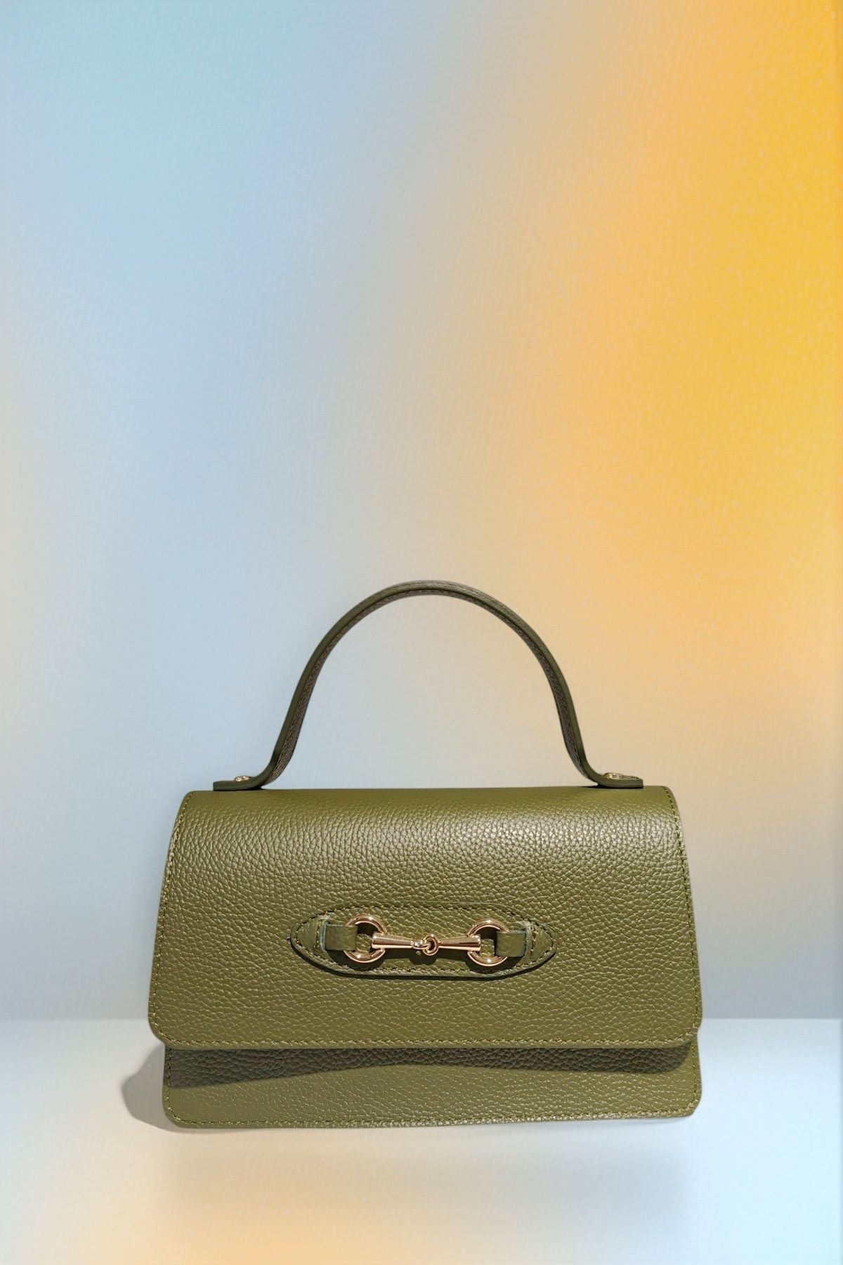 BM387 Khaki Top Handle Bag