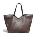 BM854 Chocolate Leather Tote Bag