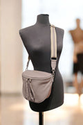 BM723 Grey Leather Crossbody Bag