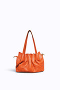 BM015 Dark Orange Leather Shoulder Bag