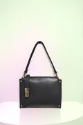 BM052 Black Leather Shoulder Bag