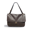 BM886 Chocolate Leather Flap Bag