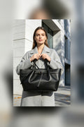 BM030 Black Top Handle Bag