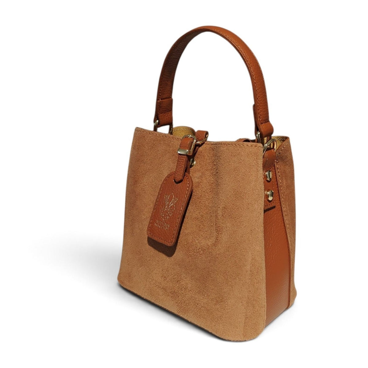 BM849 Camel Suede Bucket Bag