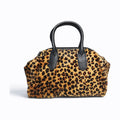 BM877 Fine Leopard Print Pony Hair Dome Bag