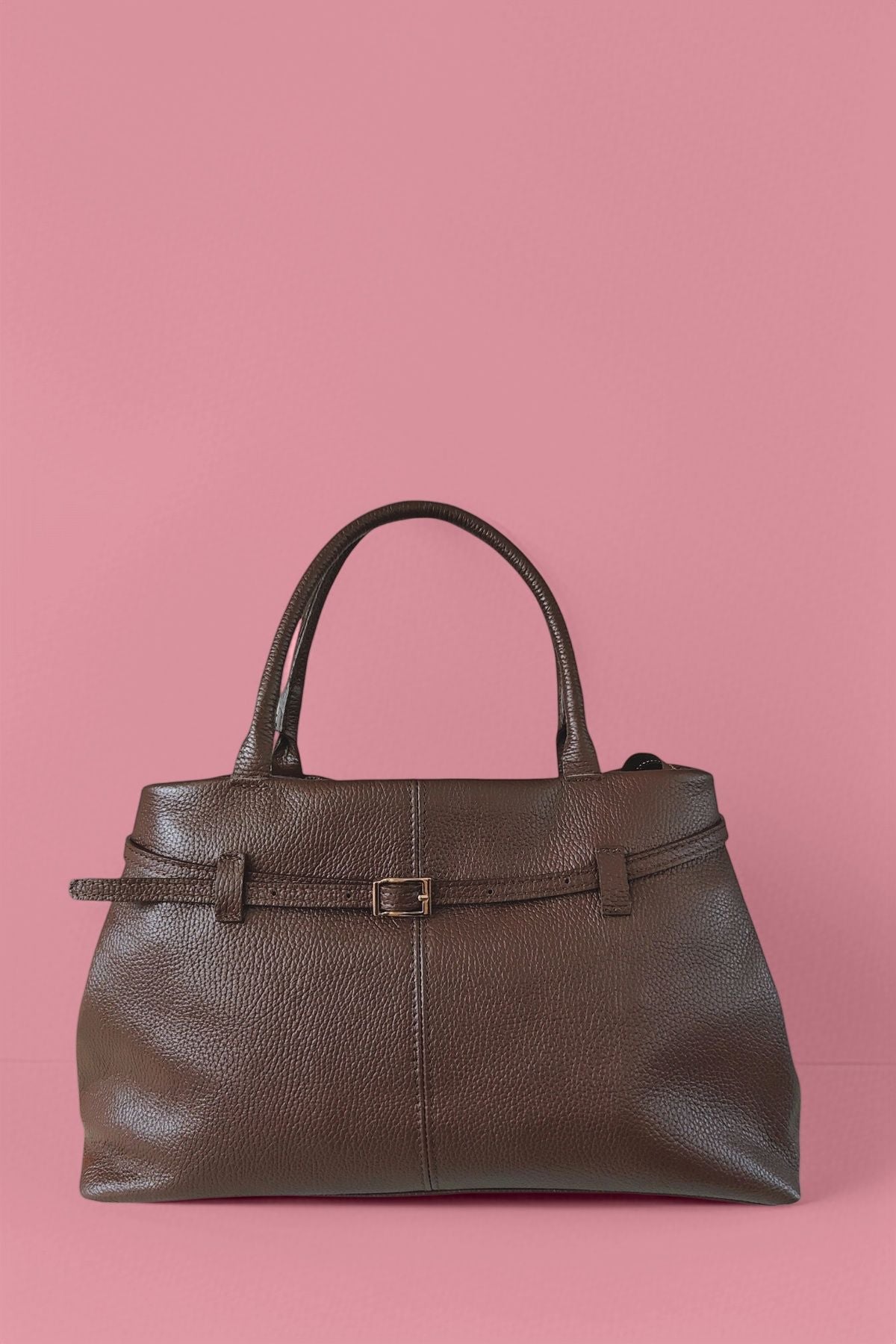 BM039 Mocha Leather Tote Bag
