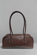 BM127 Chocolate Leather Shoulder Bag