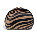 BM919 Brown Zebra Print Pony Hair Coin Pouch