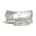 BM912 Silver Metallic Ring Clutch