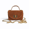 BM845 Camel Suede Crossbody Bag