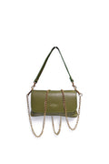 BM624 Khaki Leather Crossbody Bag
