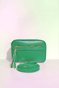 BM796 Green Leather Camera Bag