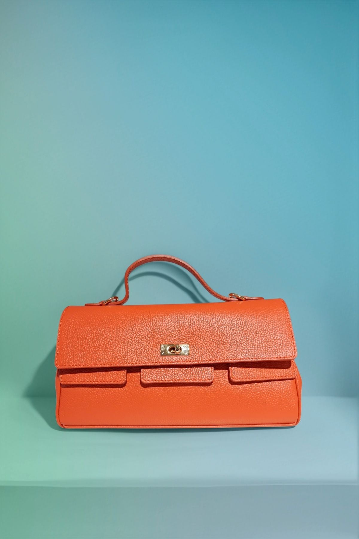 BM104 Dark Orange Top Handle Bag