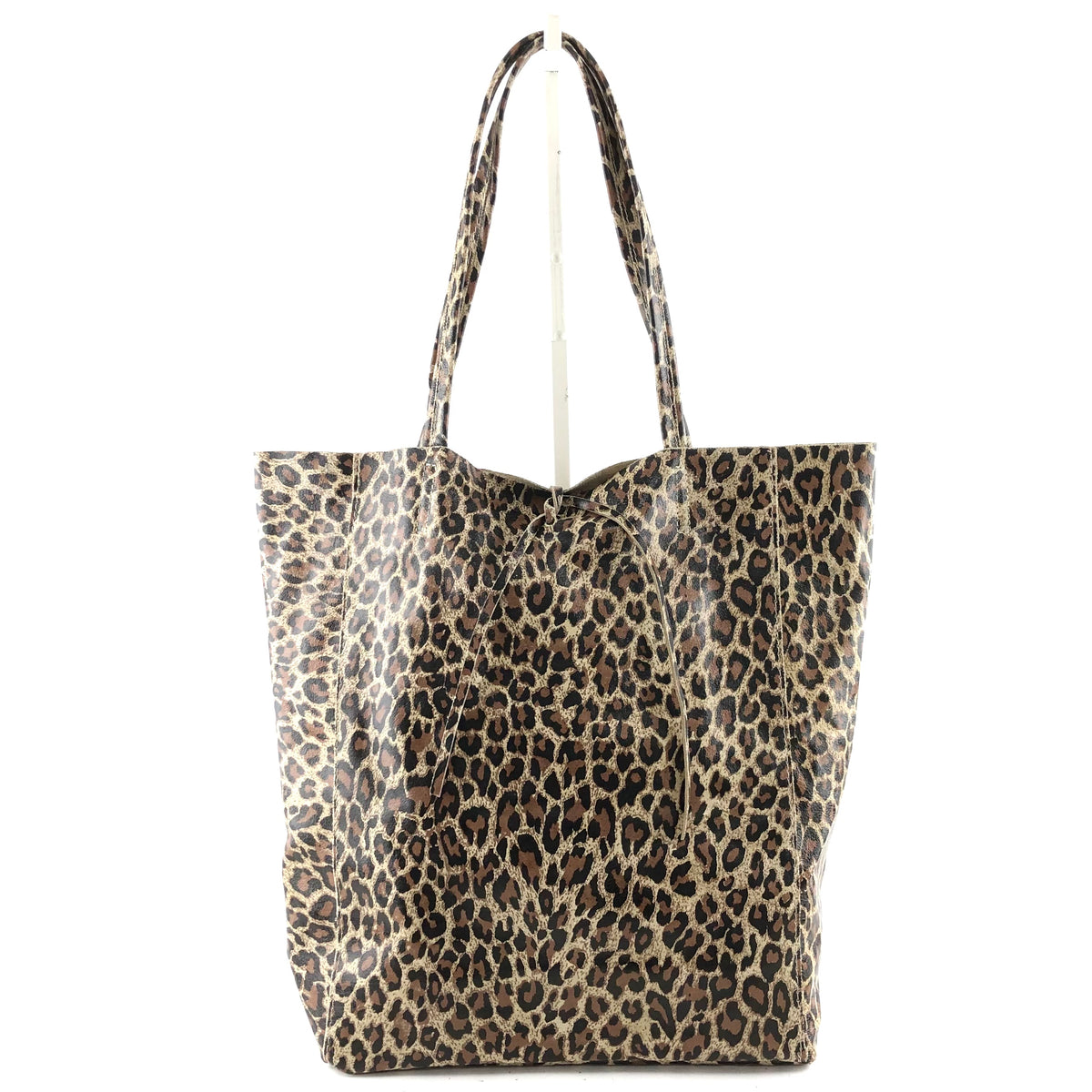 AG025 Micro Metallic Leopard Tote Bag