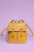 BM048 Mustard Leather Backpack Bag