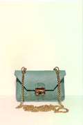 BM171 Mint Green Leather Crossbody Bag