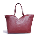 BM853 Plum Leather Tote Bag