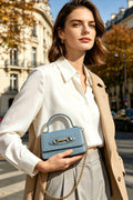 BM396 Denim Blue Top Handle Bag