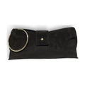 BM906 Black Suede Ring Clutch