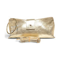 BM913 Gold Metallic Ring Clutch