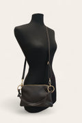 BM341 Chocolate Leather Crossbody Bag
