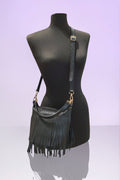 BM272 Black Leather Crossbody Bag