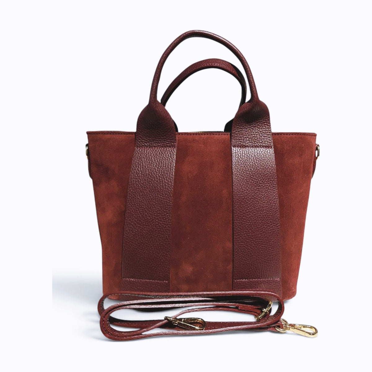 BM879 Plum Suede Tote Bag
