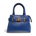 BM901 Blue Belted Leather Handbag