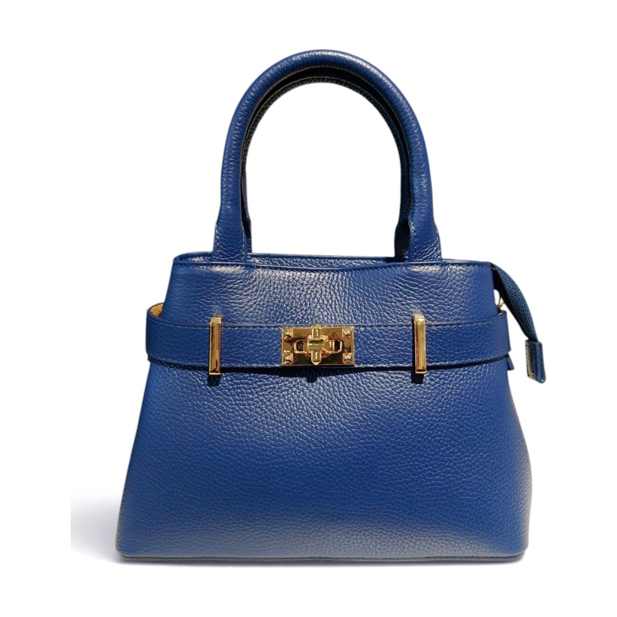 BM901 Blue Belted Leather Handbag