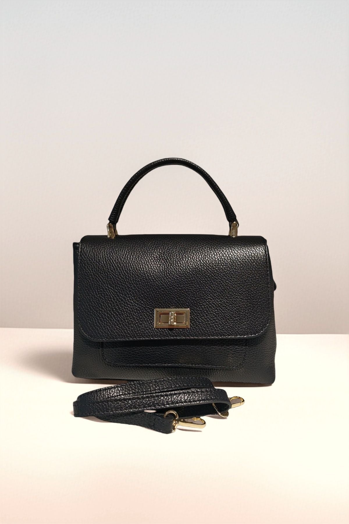 BM290 Black Top Handle Bag
