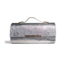 BM944 Silver Metallic Top Handle Bag