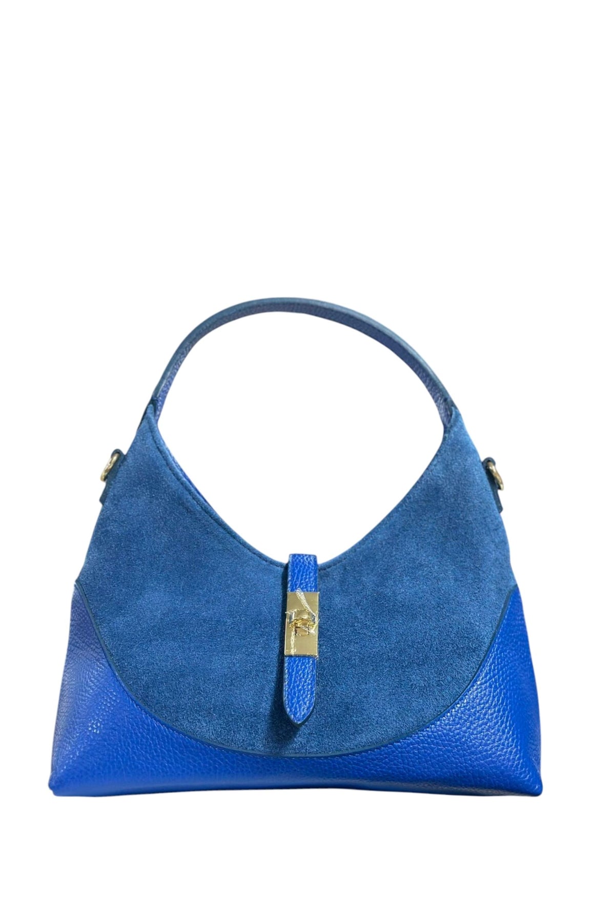 BM229 Royal Blue Leather Hobo Bag