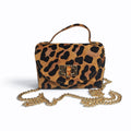 BM846 Leopard Print Suede Crossbody Bag