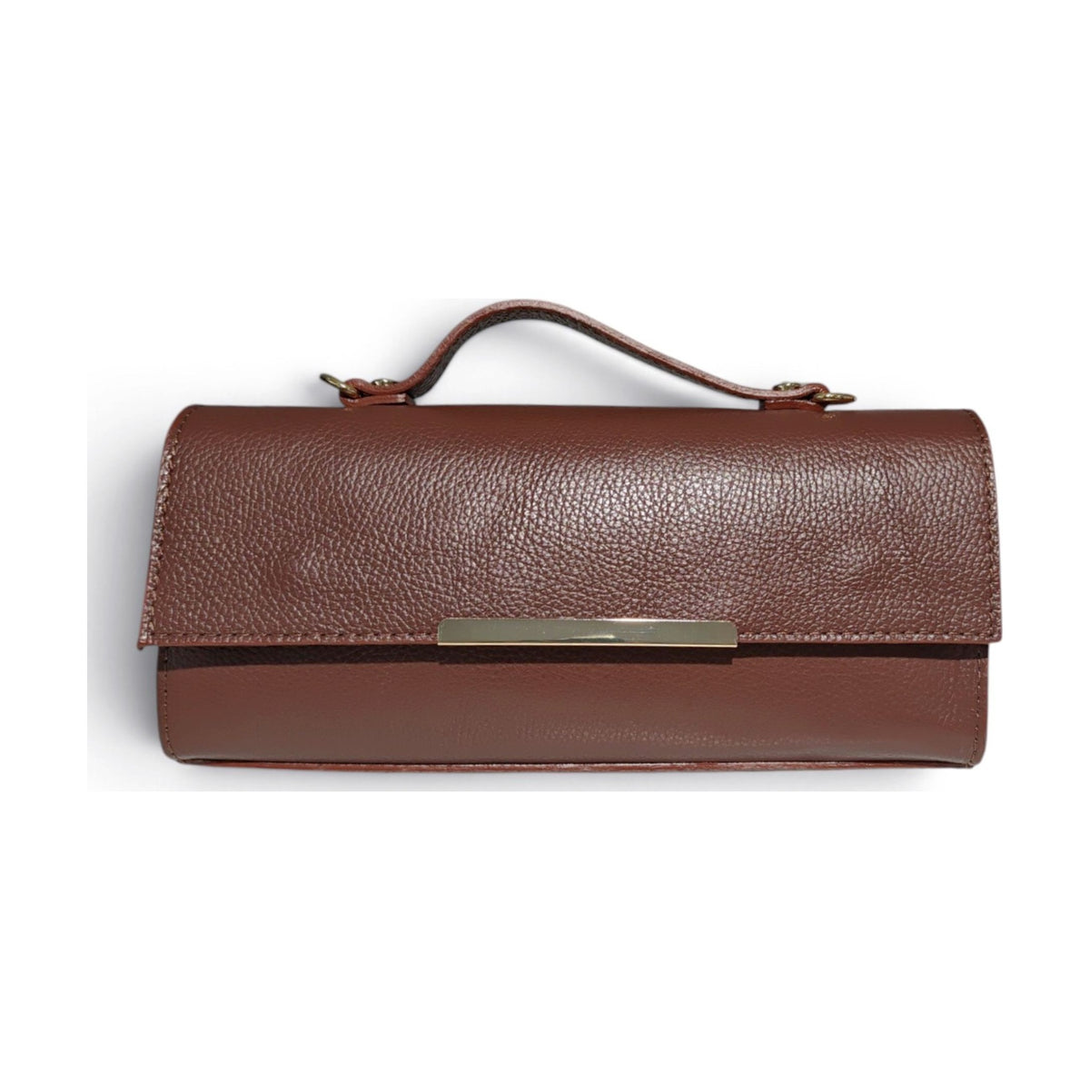 BM956 Mocha Leather Top Handle Bag