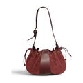BM893 Plum Drawstring Bucket Bag