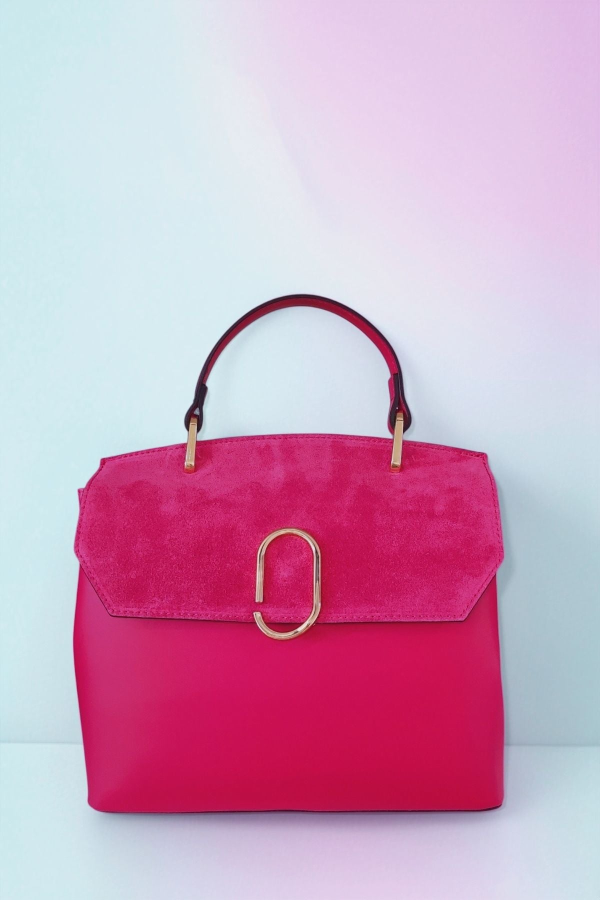 BM071 Fuchsia Top Handle Bag