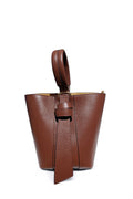 BM832 Mocha Leather Bucket Bag