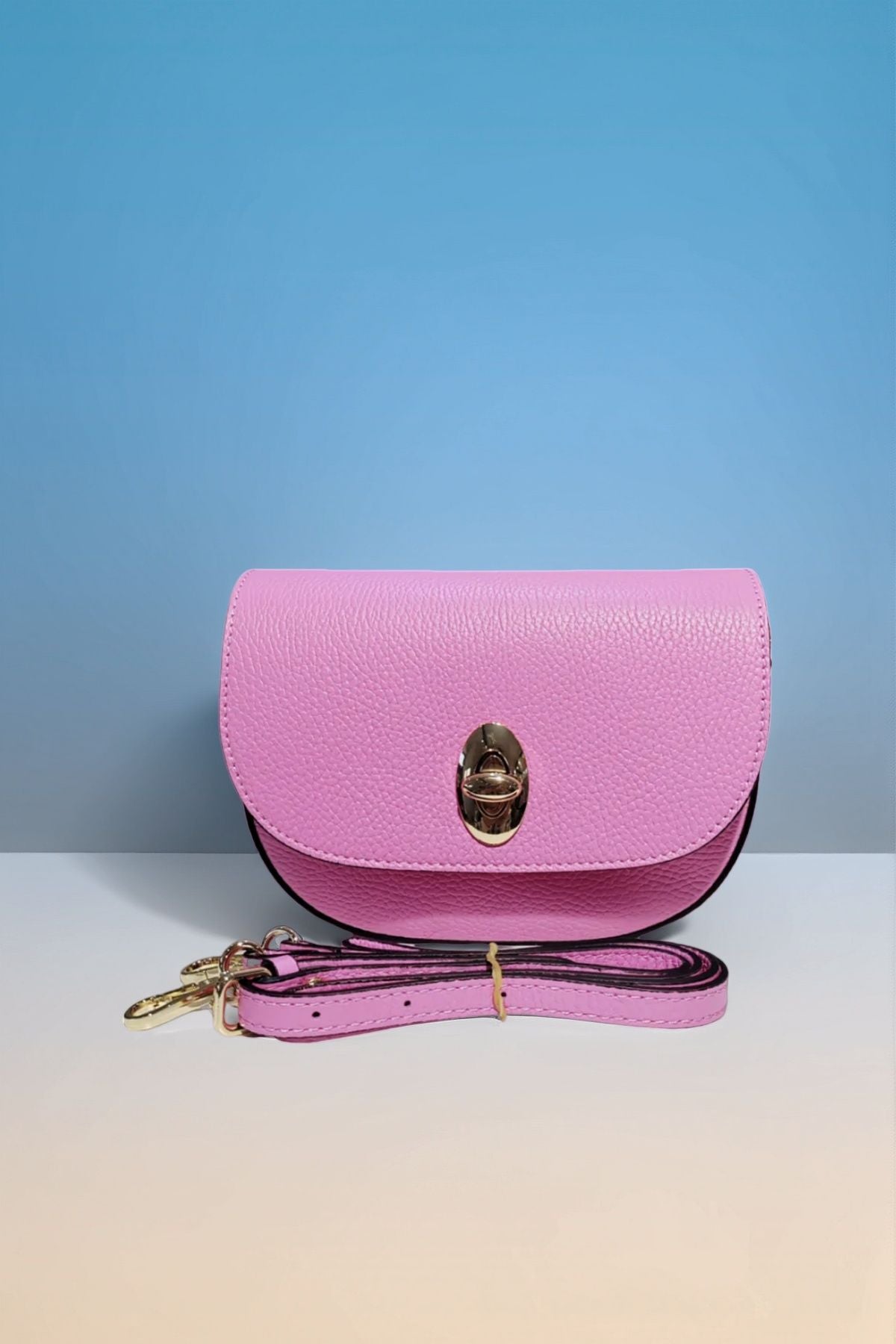 BM529 Barbie Pink Leather Crossbody Bag