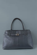 BM036 Navy Leather Tote Bag